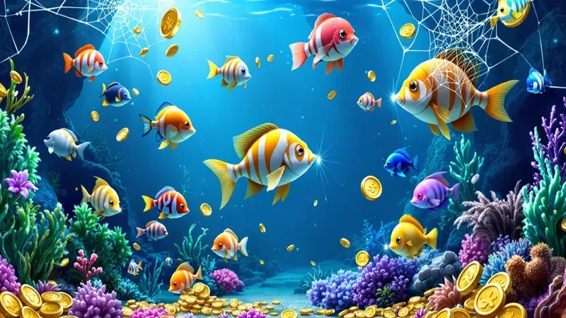 Tampilan permainan tembak ikan PARTAITOGEL dengan suasana bawah laut