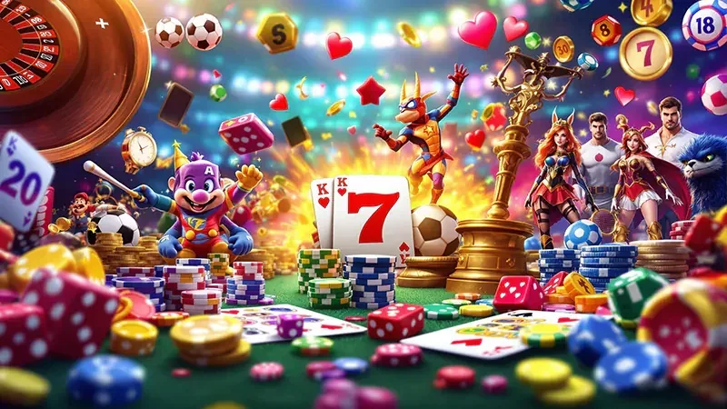 Layar slot mobile dengan simbol permainan dan panel reel